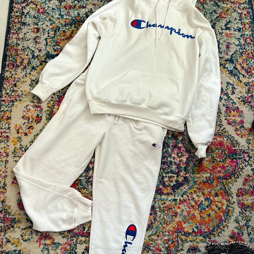 Champion white jogger set